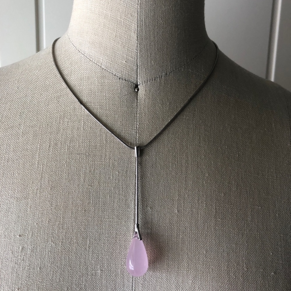 Beautiful Esprit necklace with pink stone !